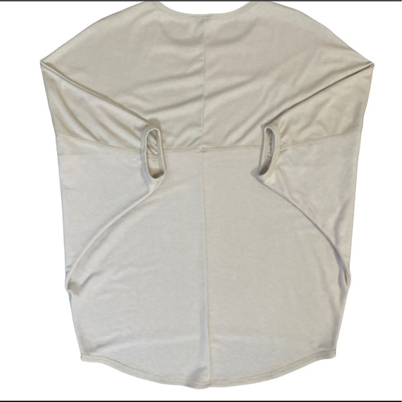 Francescas birdcage nude batwing top ribbed yolk womens Large - Picture 4 of 7